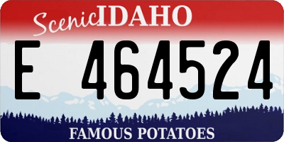ID license plate E464524