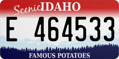 ID license plate E464533