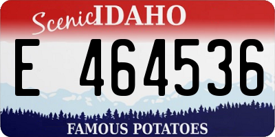 ID license plate E464536