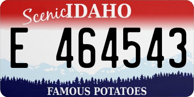ID license plate E464543