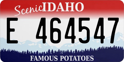 ID license plate E464547