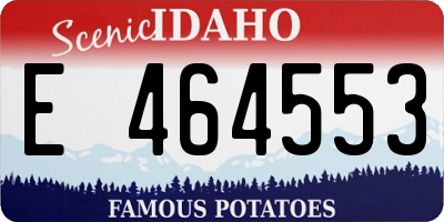 ID license plate E464553
