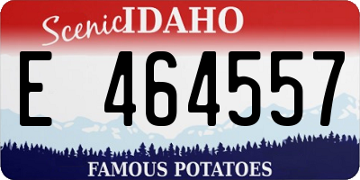 ID license plate E464557