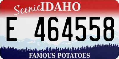 ID license plate E464558