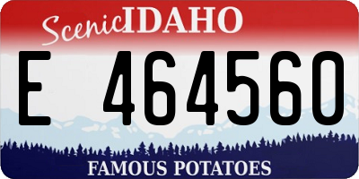 ID license plate E464560