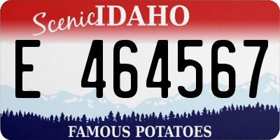 ID license plate E464567