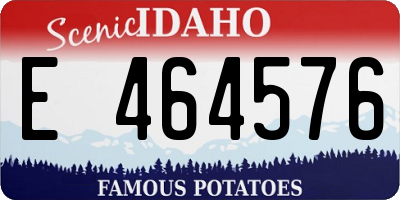 ID license plate E464576