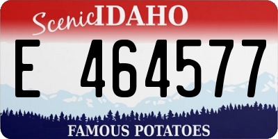 ID license plate E464577