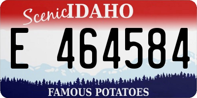 ID license plate E464584