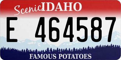 ID license plate E464587