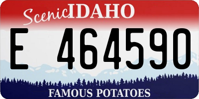 ID license plate E464590