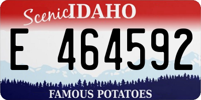 ID license plate E464592