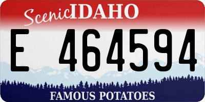 ID license plate E464594