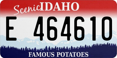 ID license plate E464610