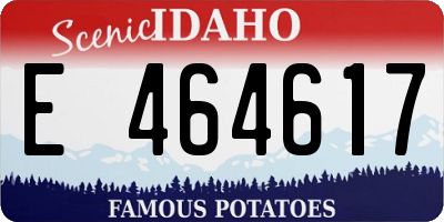 ID license plate E464617