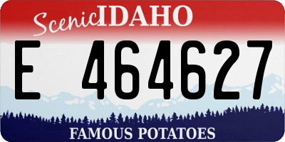 ID license plate E464627