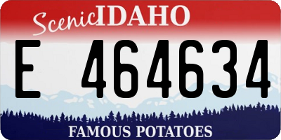 ID license plate E464634