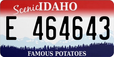 ID license plate E464643