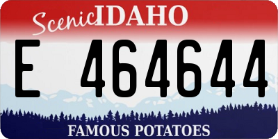 ID license plate E464644