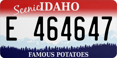 ID license plate E464647