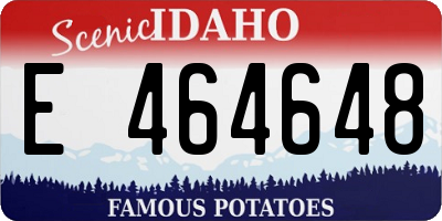 ID license plate E464648