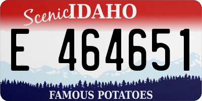 ID license plate E464651