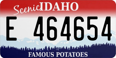 ID license plate E464654