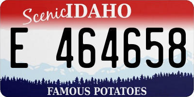 ID license plate E464658