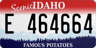 ID license plate E464664