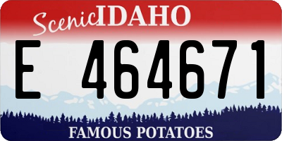 ID license plate E464671