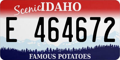 ID license plate E464672