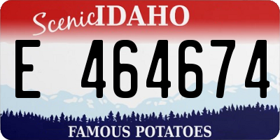 ID license plate E464674