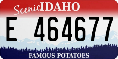 ID license plate E464677