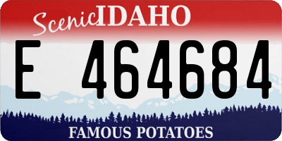 ID license plate E464684