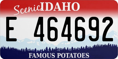 ID license plate E464692