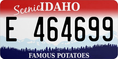 ID license plate E464699