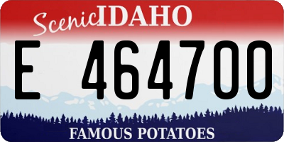 ID license plate E464700