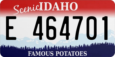 ID license plate E464701