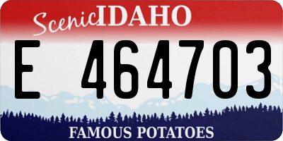 ID license plate E464703