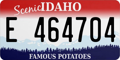 ID license plate E464704
