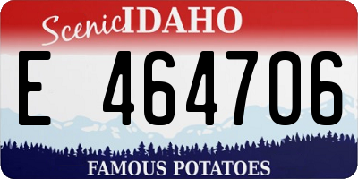 ID license plate E464706