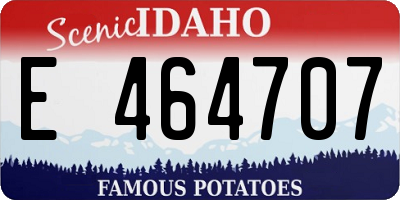 ID license plate E464707