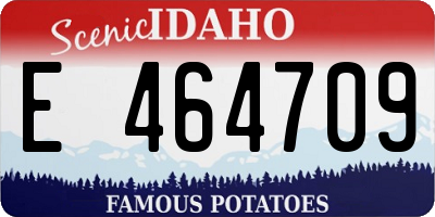 ID license plate E464709