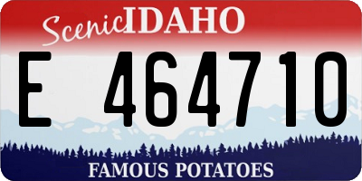 ID license plate E464710