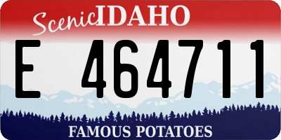 ID license plate E464711
