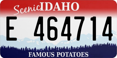 ID license plate E464714