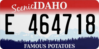 ID license plate E464718