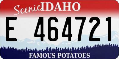 ID license plate E464721
