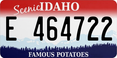 ID license plate E464722