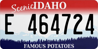 ID license plate E464724